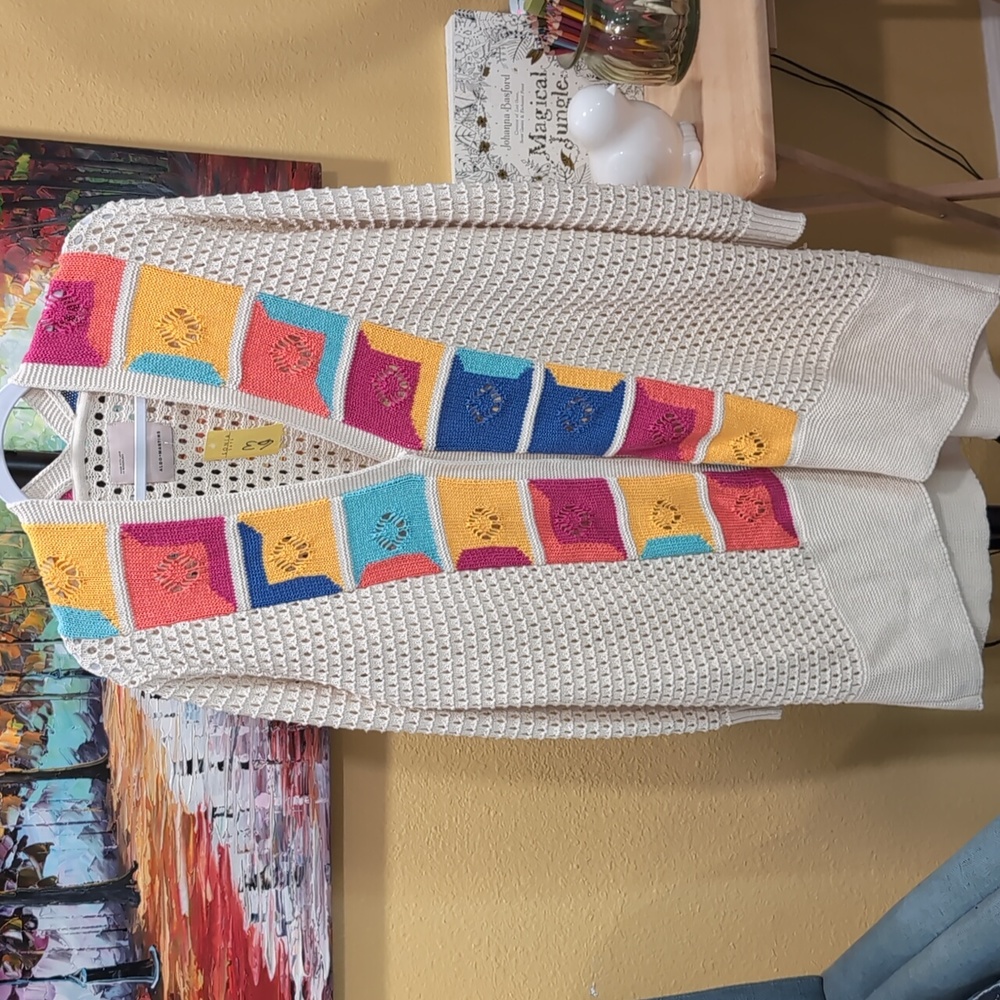 ALDO MARTINS OPEN KNIT CARDIGAN 16 LOC B35